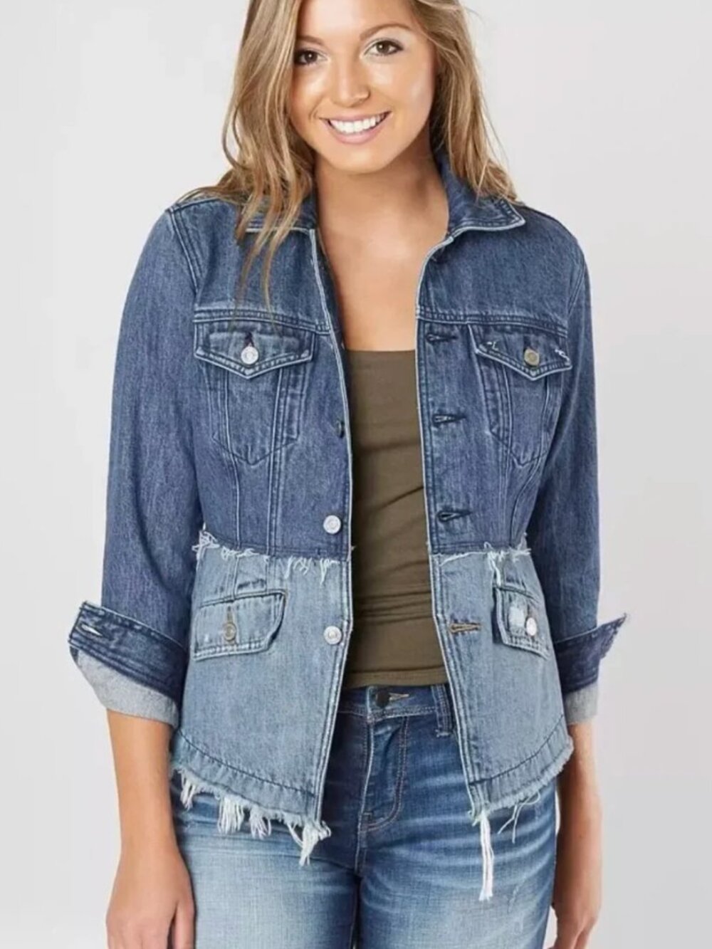 Lucky Brand Remade Denim Trucker Jacket Size XL